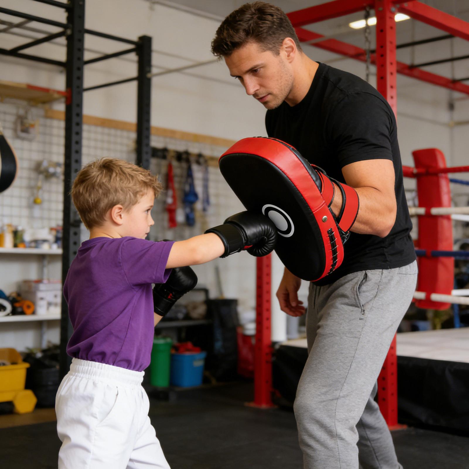 Home Gym Kids - PU Leather Boxing Pads Curved Kick