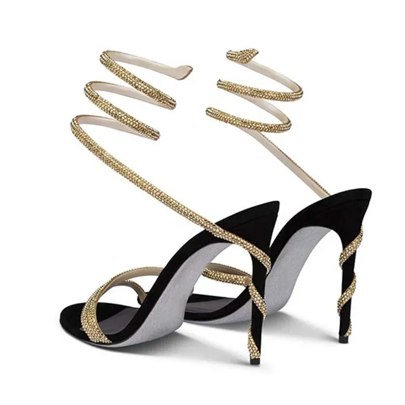 Ankle Strap Attachment - Eilyken Fashion Crystal Stiletto High Heels