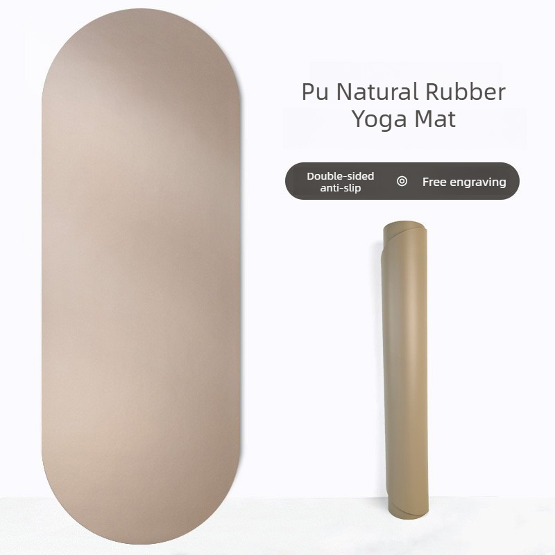 Home Gym Rubber Flooring - Oval Natural Rubber Yoga Mat PU