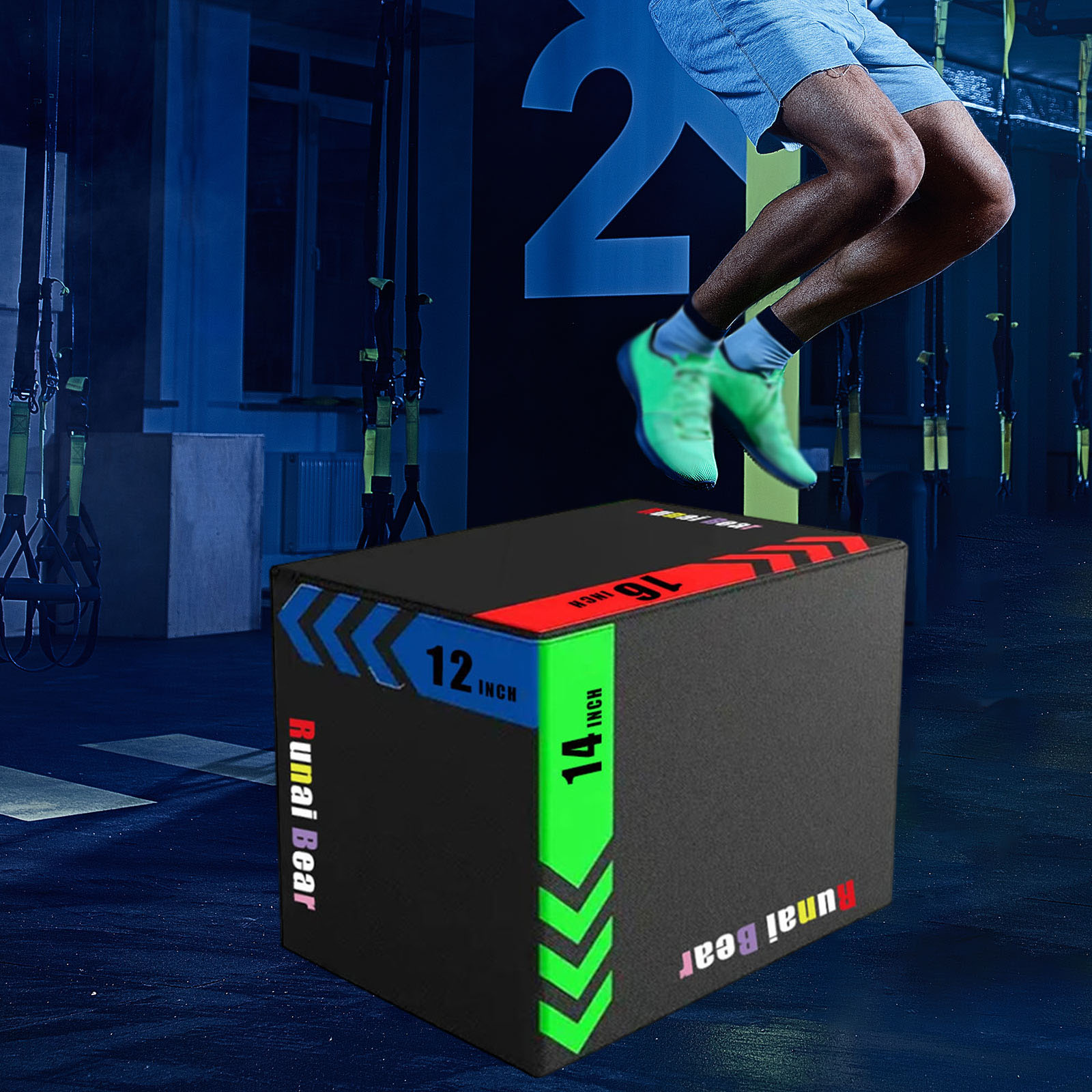 Home Gym Jump Box - Plyo Jumping Exercise Box Portable Step