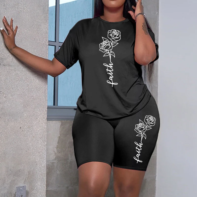 Home Gym China - Faith Letter Printed Tracksuit for Women