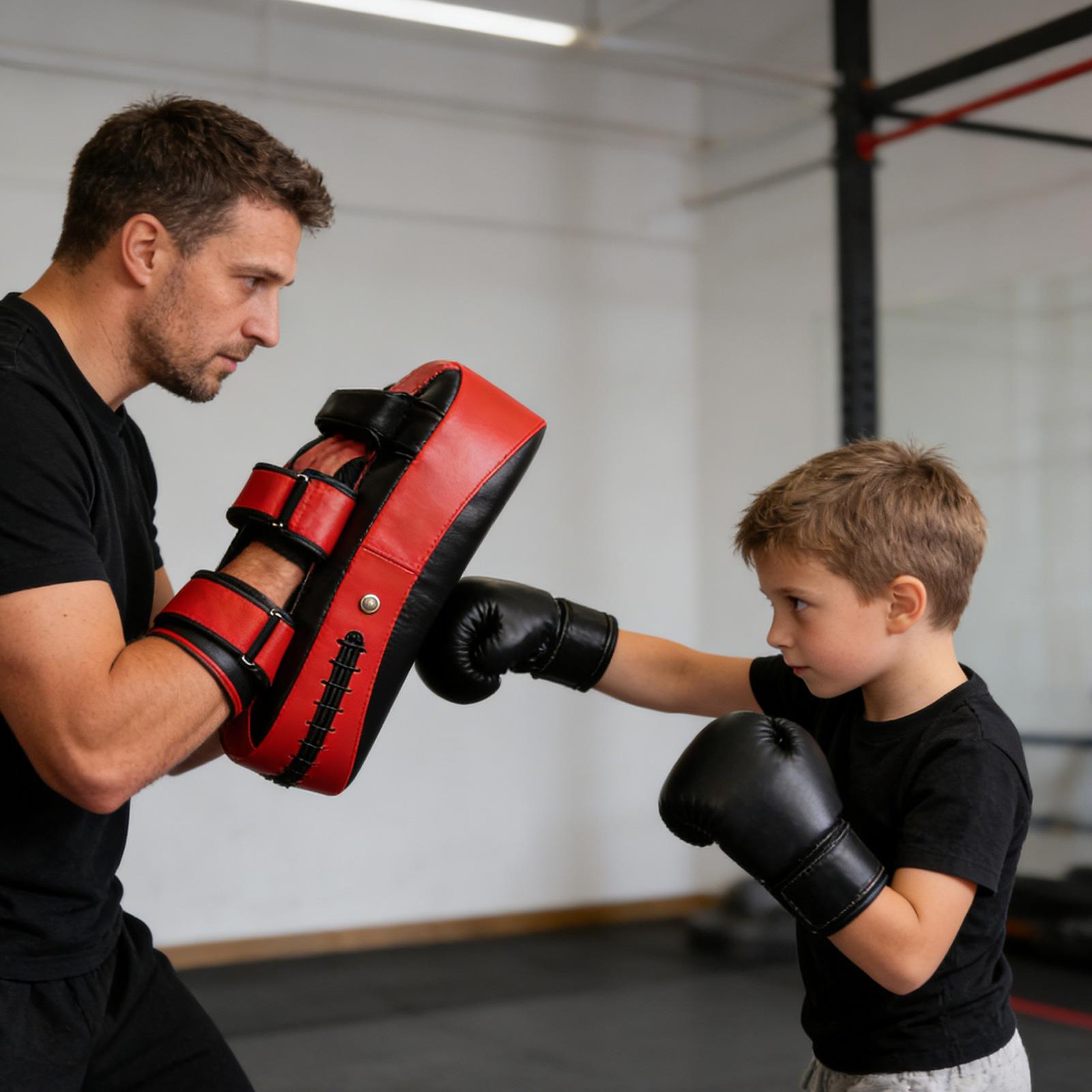 PU Leather Boxing Pads Curved  - Home Gym Kids review and price