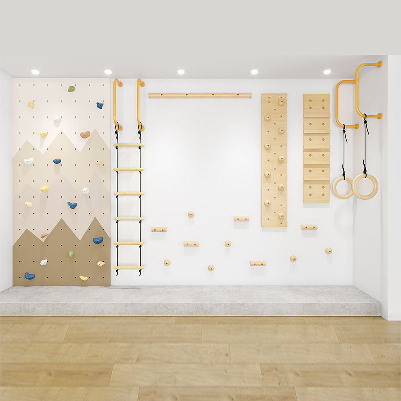 Kids Indoor Wooden Climbing Wa - Gymnastic Rings Wooden review and price
