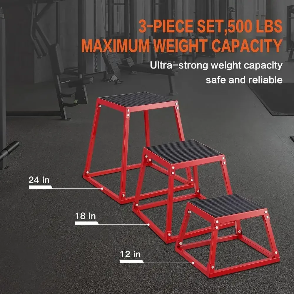 Set of 3 Plyometric Jump Boxes - Home Gym Jump Box review and price
