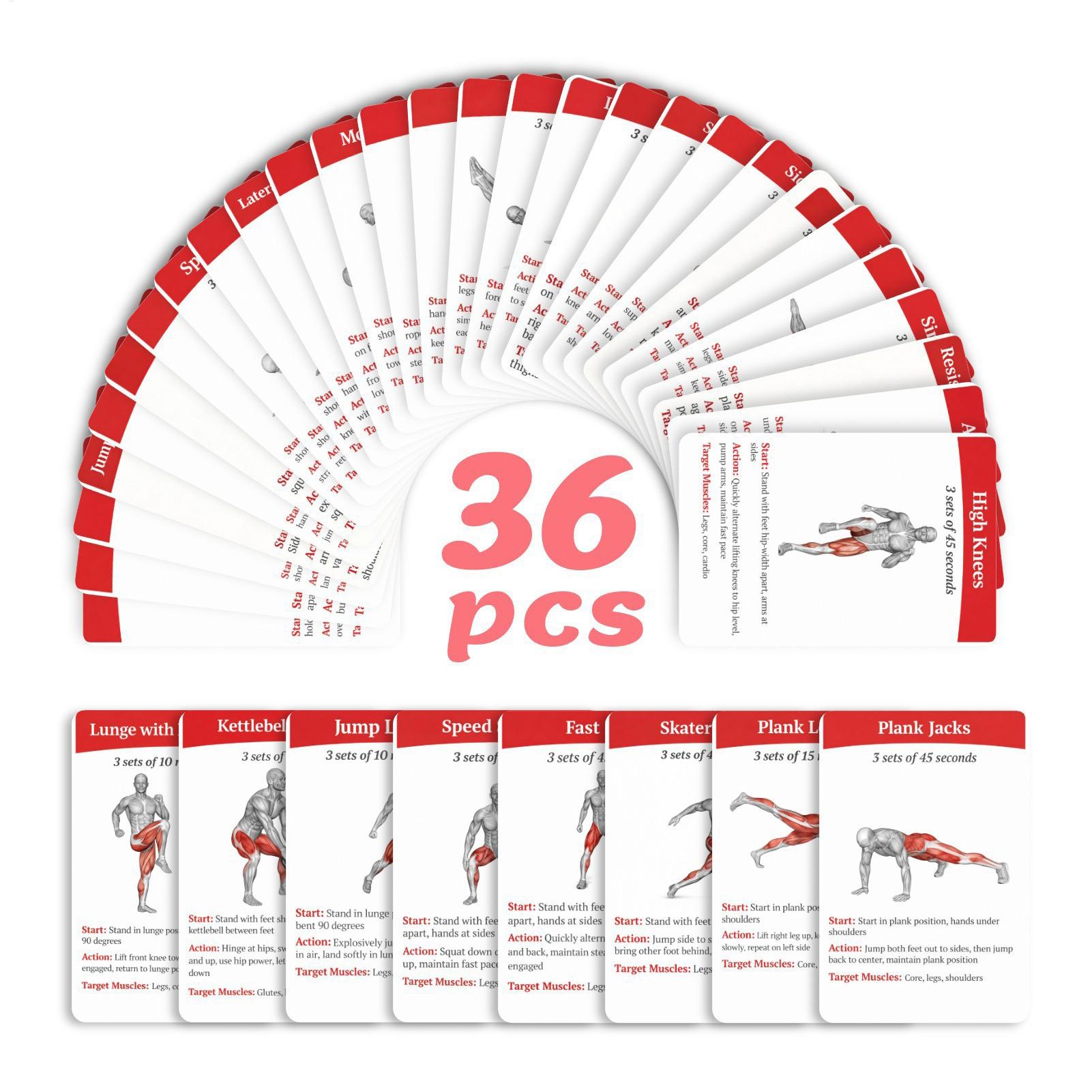 Workout Cards Exercise Deck 36 - Home Gym Equipment Set review and price