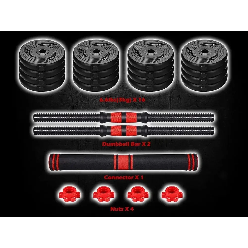 88-110 Lbs Adjustable Dumbbell - Home Gym Equipment Set review and price