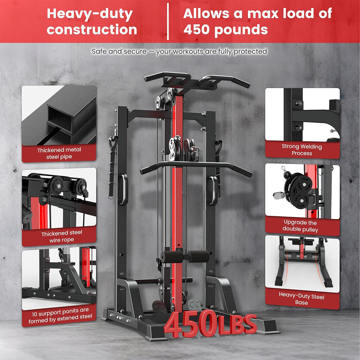 Pooboo Home Gym Machine - High - Home Gym Workout review and price