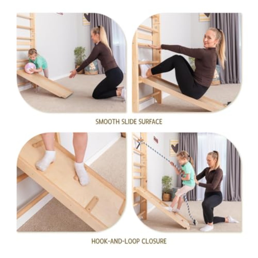 Swedish Ladder Wall Bars for h - Gymnastic Rings Wooden review and price