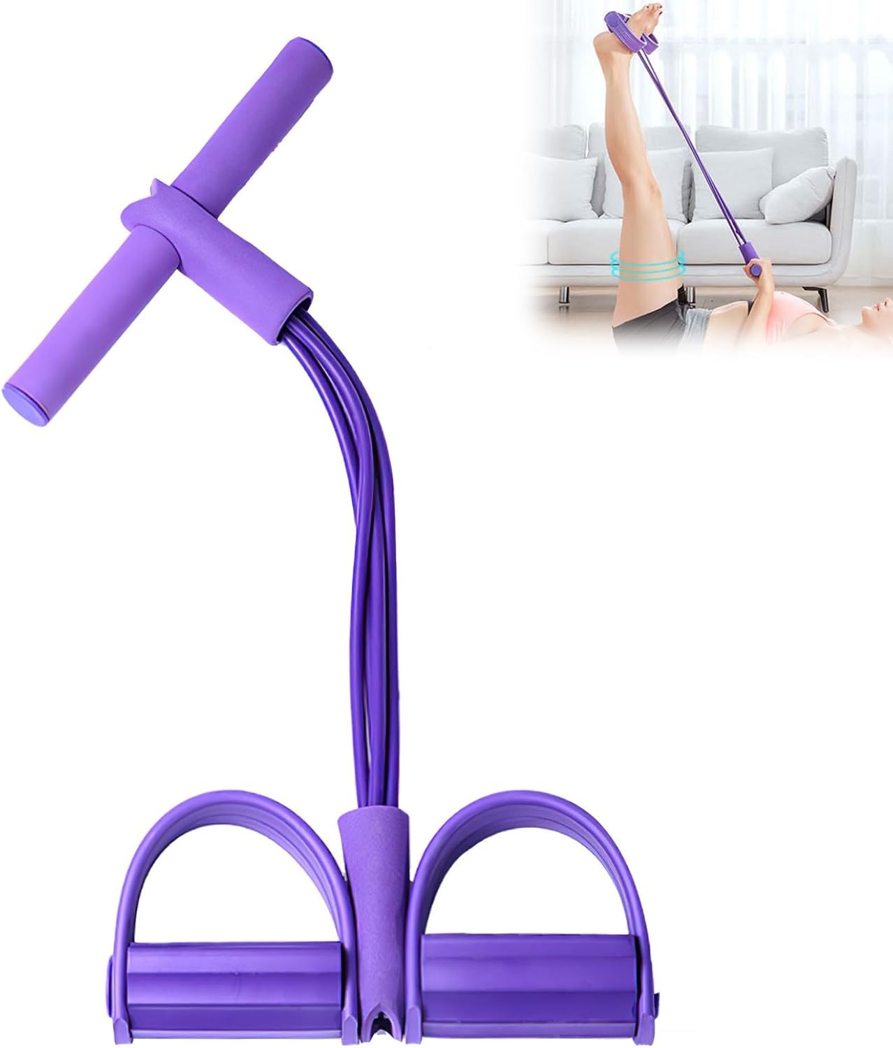 4-Tube Pedal Resistance Band M - Home Gym Youtube review and price
