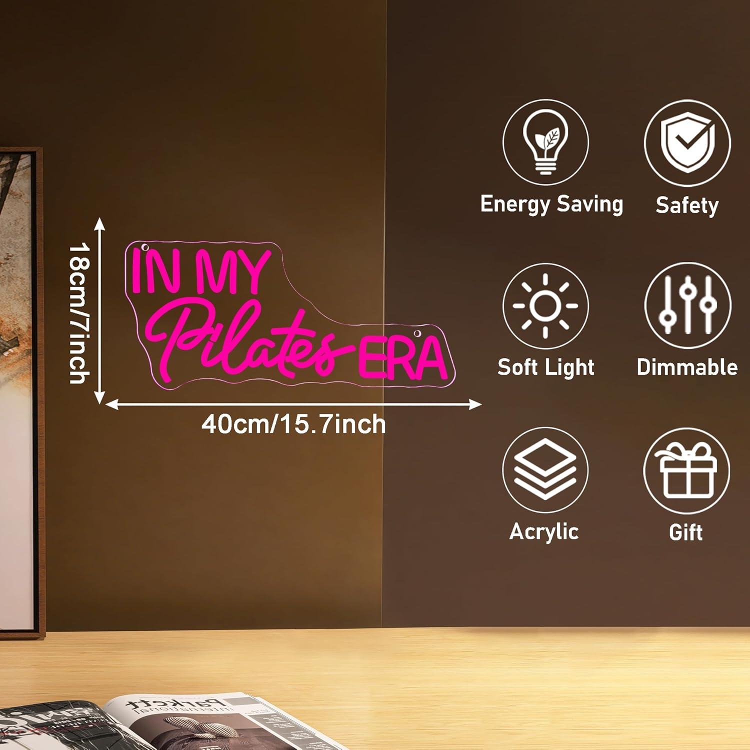 In My Pilates Era Neon Sign Di - Home Gym Yoga Studio review and price
