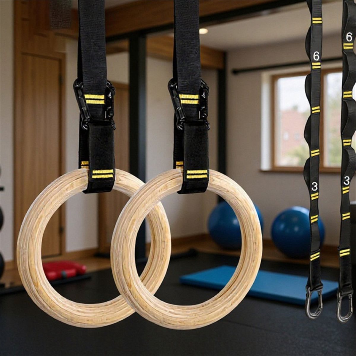 Summer sale  2Pcs Wooden Porta - Gymnastic Rings Wooden review and price