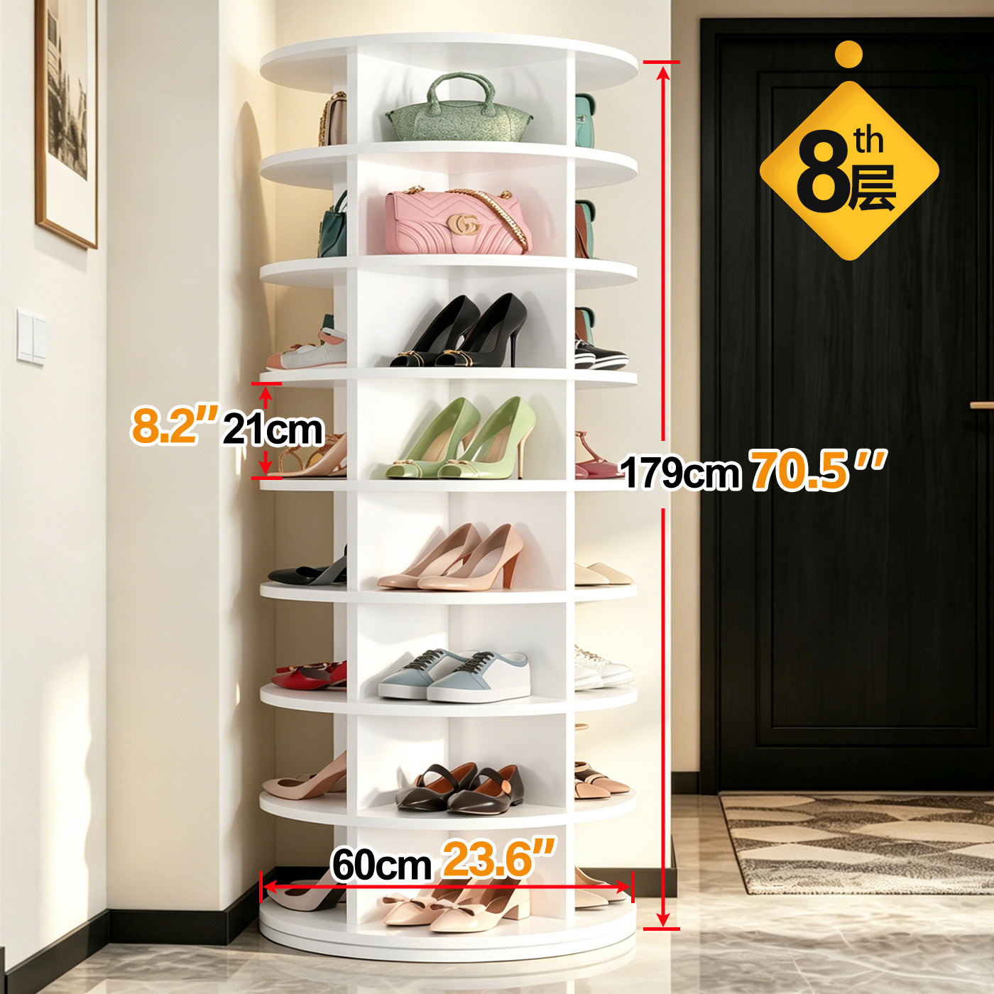 360 Rotating Modern Shoe Rack  - Home Gym China review and price