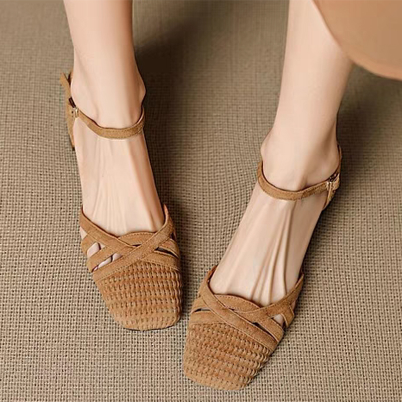 Retro Weave High Heel Sandals  - Ankle Strap Attachment review and price