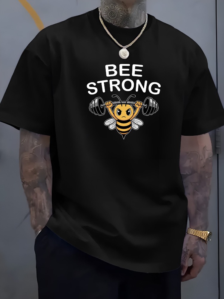 Men Cotton Tee Bee Strong Barb - Home Gym China review and price