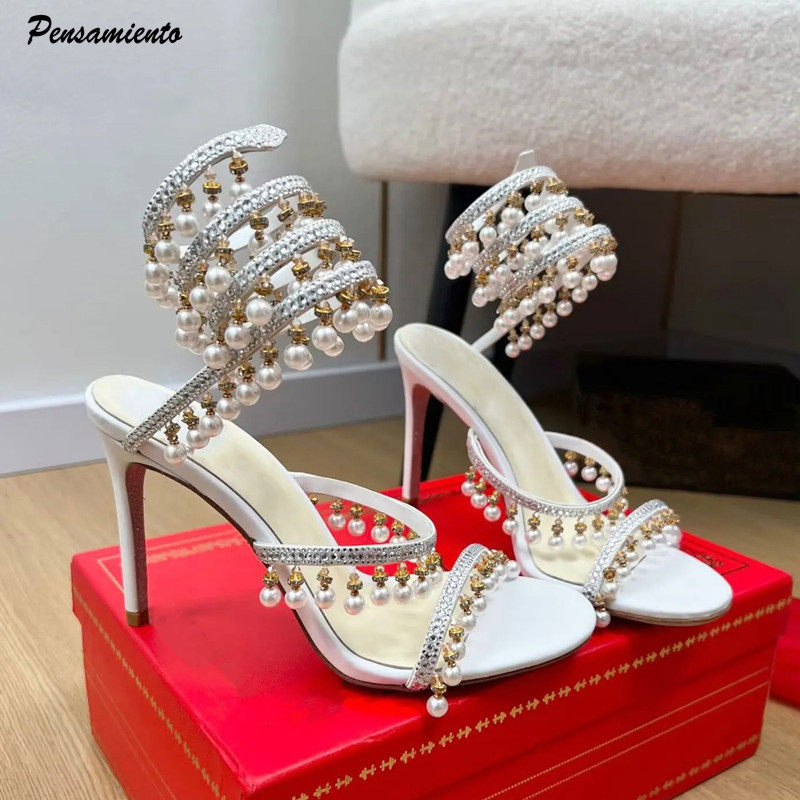 Luxury Rhinestones Pearls Tass - Ankle Strap Attachment review and price