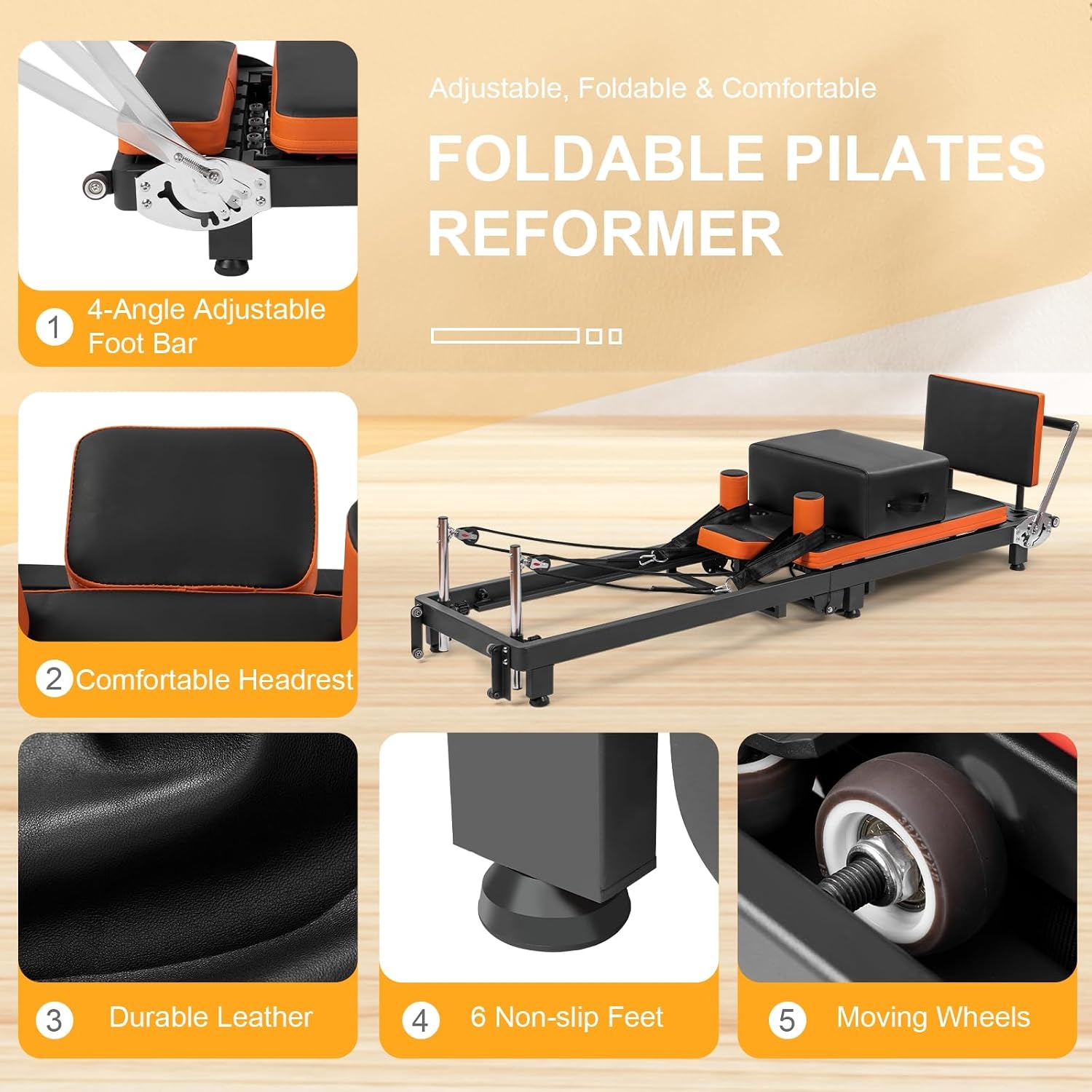 Pilates Reformer, Foldable Pil - Home Gym Jump Box review and price