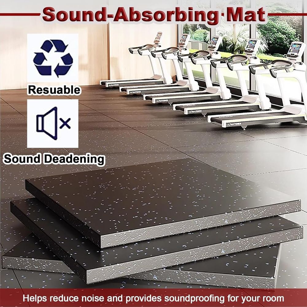 40x40 Inch Interlocking Floor  - Home Gym Rubber Flooring review and price