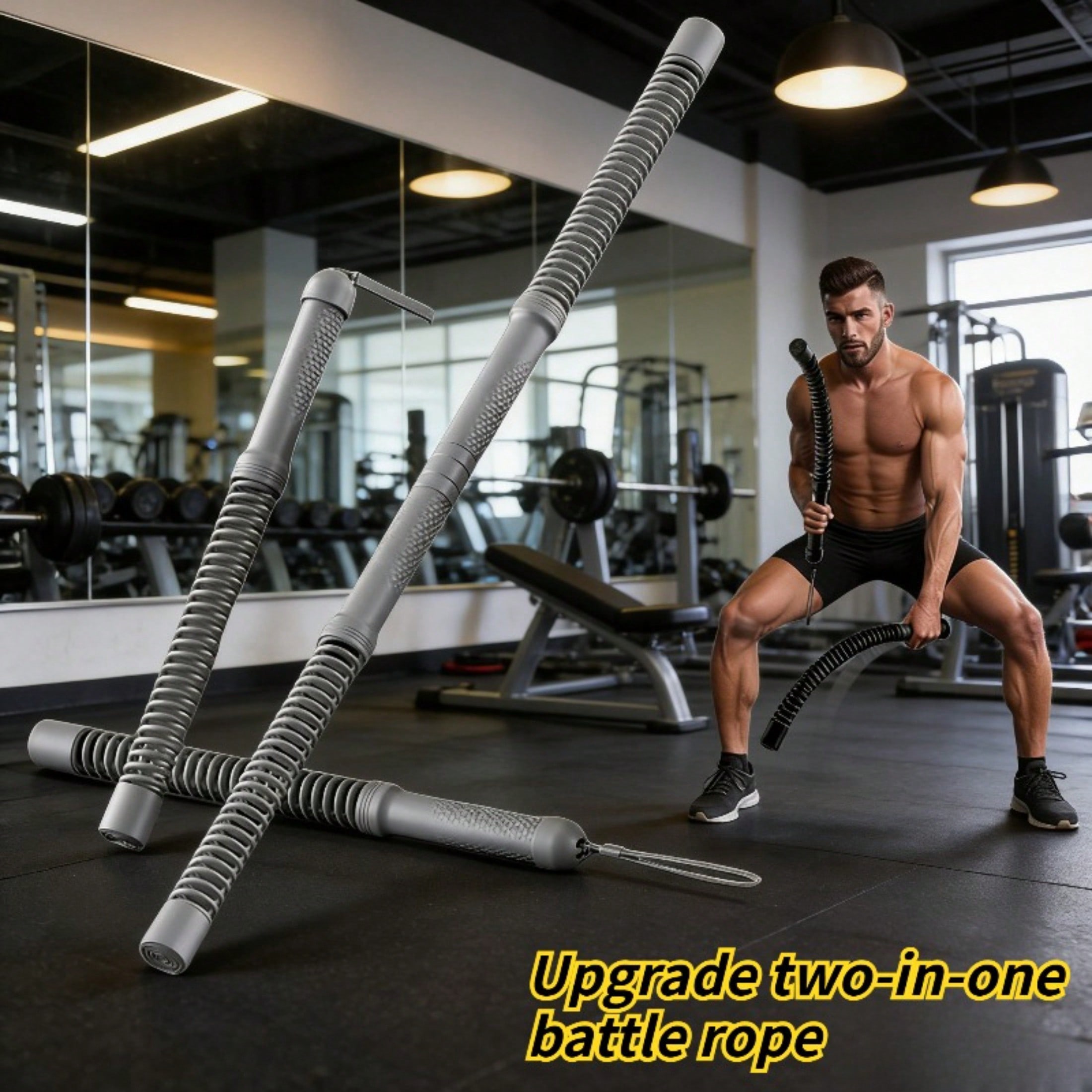 2-in-1 Upgraded Cordless Battl - Home Gym Workout review and price