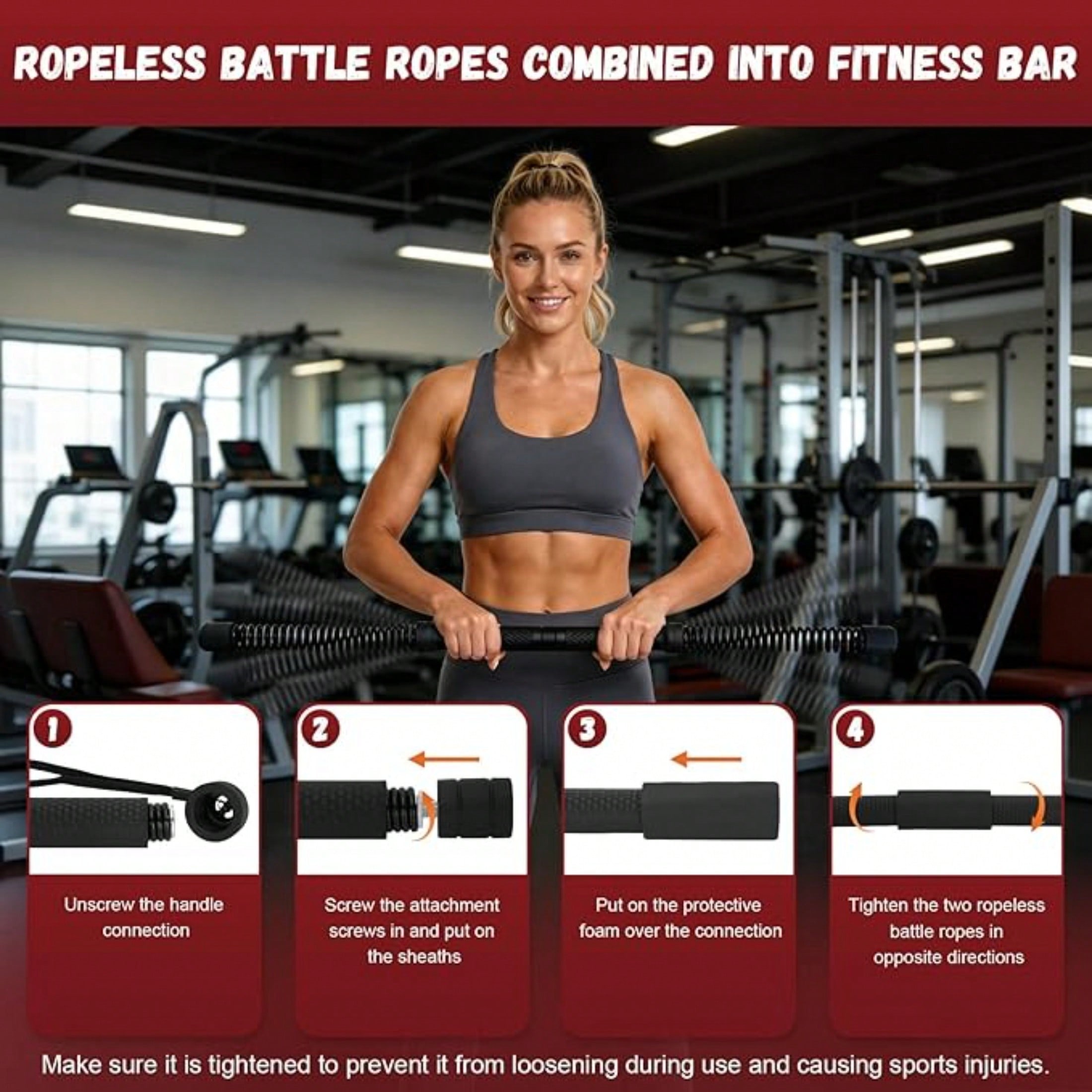 2-in-1 Upgraded Cordless Battl - Home Gym Workout review and price