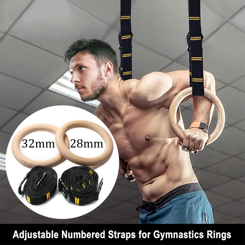 28mm 32mm Pull-up Gymnastics R - Gymnastic Rings Wooden review and price