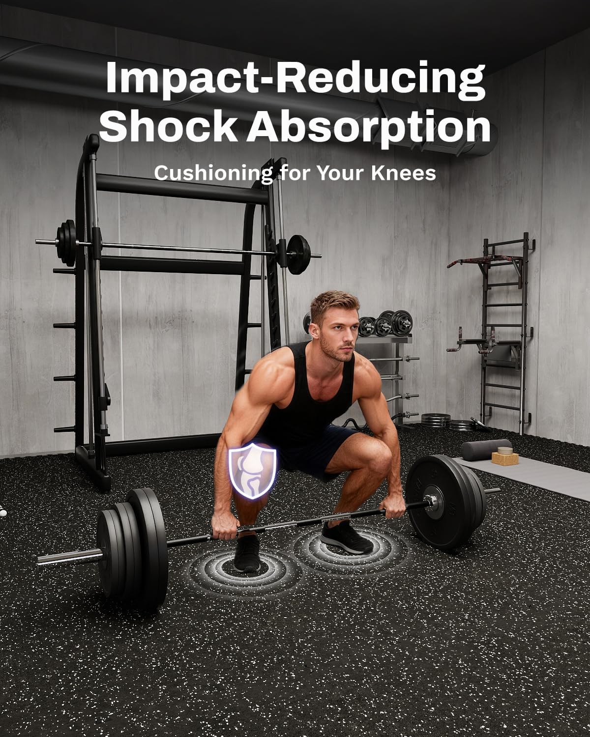 0.56in Thick 48 Sq Ft Exercise - Home Gym Rubber Flooring review and price